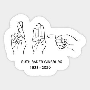 Ruth Bader Ginsburg ASL Sticker